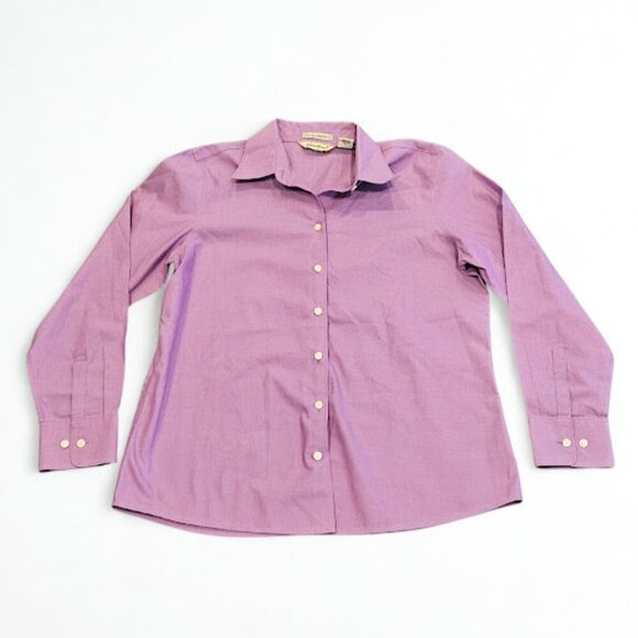 Eddie Bauer Women Size 6 Pastel Purple Wrinkle Resistant Cotton Button Up Shirt - Picture 1 of 5